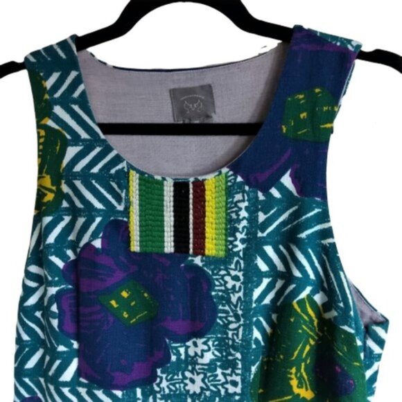 Anthropologie Vanessa Virginia Hibiscus Dress 4 - Picture 7 of 9